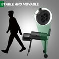 thumbnail image 5 of Alvantor Barrel Charcoal Grill Offset Smoker 2-Chamber BBQ Smoker Grill with Thermometer Side Table Wheels Powder Coated Iron Black, 5 of 10