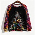 thumbnail image 4 of Enjoytime Christmas Womens Crewneck Sweatshirt Print Long Sleeve Pullover Tops Xmas Holiday Casual Trendy Sweatshirts, 4 of 5
