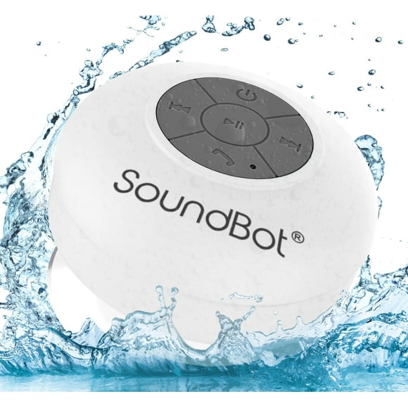 SoundBot® SB510 HD Altavoz de ducha Bluetooth 4.0 resistente al agua, altavoz portátil manos libres con micrófono incorporado, 6 horas de reproducción, botones de control y ventosa dedicada para ducha