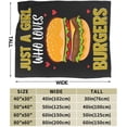 thumbnail image 5 of Burgers Blanket Food Hamburger Super Soft Warm Cozy Fuzzy Plush Blanket Gifts for Girls Boys Kids Bed Decor Hamburger, 5 of 7