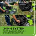 thumbnail image 3 of Greenworks 40V 20-Inch Self-Propelled Mower, 5.0 Ah Battery and Charger Included, 3 of 7