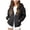 Black, variant on Quealent Girls Kids Zip Up Hoodies Double Zipper Hooded Sweatshirt with Pockets Zipper Hoodies Soft Oversized Long Sleeve Fall Winter Back to School Clothes (Blue, 7-8 Years)