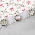 thumbnail image 4 of Homewish Cute Cartoon Bowknot Blackout Curtains Set of 2 (52x84 Each),Cute Flower Floral Window Curtains,White Pink Green Curtains and Drapes For Kids,Breathable Home Decor, 4 of 6