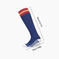 thumbnail image 3 of Kids Soccer Socks Striped Knee High Tube Socks Football Uniform Sports Socks for Boys Girls, 3 of 4