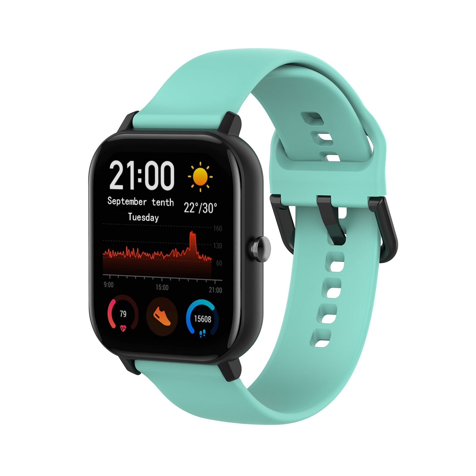 Silicone Sports Sweat Proof Solid Color Watch Band with Convenient Adjustment and Wide Compatibility Compatible with Smartwatch