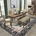 thumbnail image 3 of Findosom Retro Area Rugs 8'x10' Oriental Floor Carpet,Washable Non-Slip Soft Large Rugs for Living Room,Low Pile Indoor Rugs for Bedroom Dining Room Entryway Office Home Decor,Emerald, 3 of 8