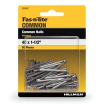 Fas-N-Tite Box Nails 4D x1.5", Polished Finish, Steel, Interior Nails, 50 Pieces