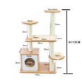 thumbnail image 1 of Multi-Level Cat Tree Condo Furniture with Sisal-Covered Scratching Posts Plush Condos for Kittens Cats and Pets shopwise Round, 1 of 20