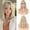 Blonde Highlights, variant on JOFMWIX bob wig with bangs, shoulder-length straight hair, natural and realistic, heat-resistant short hair, suitable for women's everyday wear and parties.