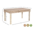 thumbnail image 6 of Taran Designs Milton 60" Carved Solid Wood Dining Table in White, 6 of 6