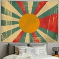 thumbnail image 2 of Chilfamy  Boho Sun Tapestry Vintage Rainbow Sunrise Sunset Bohemian Aesthetic Minimalist Tapestries Wall Hanging For Room  60x50inch, 2 of 6