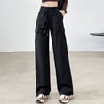 thumbnail image 2 of Women Pants High Waist Casual Pants Wide Leg Pants Baggy Streetwear Trousers Casual Pants For Women Summer, 2 of 7