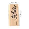 thumbnail image 4 of justharion Stamp Rectangular Wood Rubber Scrapbooking Stamp DIY Flower Printing Photo Album Seal, Type 3, 4 of 8