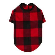 Derek Heart Polyester Plaid Dog Bandana, Blue