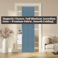 thumbnail image 6 of 100% Blackout Accordion Doors Interior Magnetic Door Curtain Closet Door Curtain Invisible Applicable Bedroom Room Living Room Doorway （Blue 42" W x 78" L 1 Panel, 6 of 16
