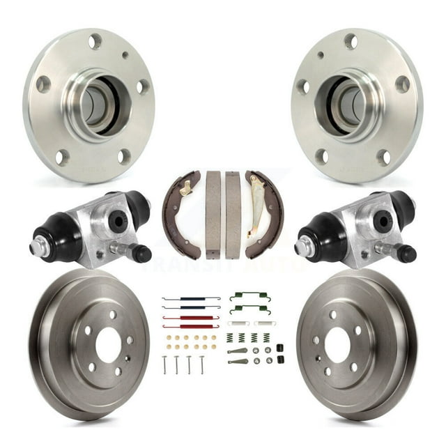 Transit Auto Kit d'Assemblage de Roulement de Roue Arrière de Cylindres et Tambour & Chaussures (8 Pcs) pour Freins Arrière Volkswagen Jetta 2011-2012 avec Suspension Indépendante - Côté Gauche Droit K7D-101299