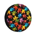 thumbnail image 2 of Balery Rainbow Colorful Maple Leaves Tire Covers - Tough Tire Wheel Protector for Truck, SUV, Trailer, Camper, RV -17 inch, 2 of 8