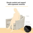 thumbnail image 3 of Homrest Swivel Accent Chair Set of 2 (Beige), 3 of 9
