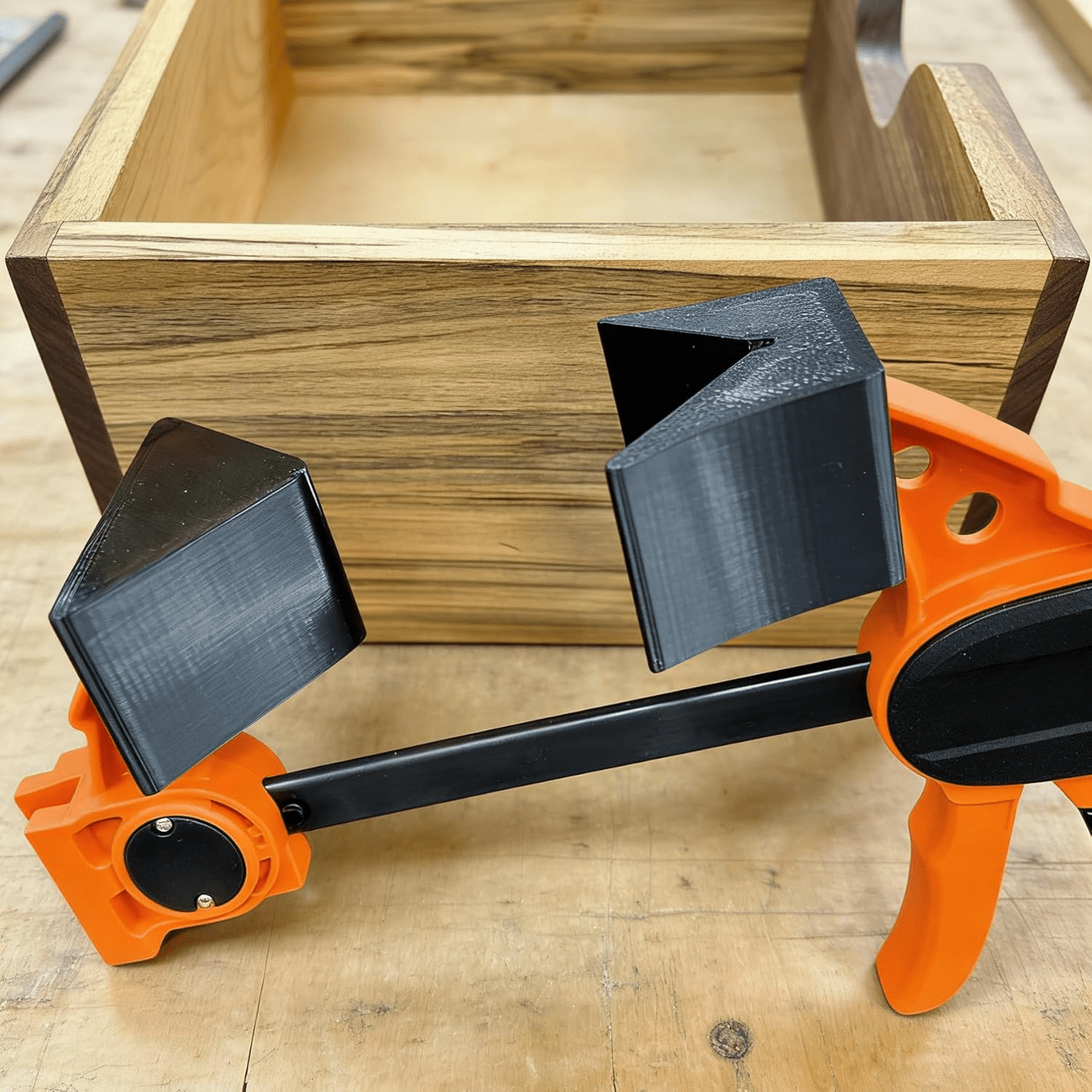 90 Degree Clamp Adapter Compatible with Jorgensen EZ-Hold Trigger Clamps, Right Angle Squeeze Clamp Attachment for Miter Alignment and Drawer Box Assembly (2Pcs)