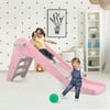 streakboard Kids Slide Toddler Slide Play Climber Set Outdoor Indoor Playground W/ Basketball Hoop