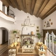 thumbnail image 4 of ACROMA  12-light Farmhouse Modern Wagon Wheel Chandelier Candle Dining Room Lighting - 34'' FrenchAsh, 4 of 5