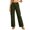 Green, variant on cocolona Womens Solid Color Casual Cargo Pants Elastic Waist Straight Wide Leg Outdoor Work Denim Pants with Pockets