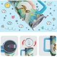 thumbnail image 5 of 40 Oz Sea Turtle Tumbler with Handle and Lid Straw, Blue Marble Stainless Steel Travel Cups, Turtle Lover Gifts for Women Men (1PC), 5 of 6