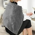 Heated Shawl Pad USB Heated Shawl Electric Heated Blanket Plush Flannel ...