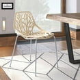 thumbnail image 2 of LeisureMod Dining Chair with Molded Polypropylene Seat and Chrome Legs Tree-Inspired Cutout Back Design Stackable for Modern Home, Kitchen, Cafes Asbury Collection, 2 of 8