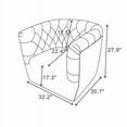 thumbnail image 2 of Allora Chaise Pivotante à Dossier Capitonné en Velours Style Mid-Century Jaune Doré, 2 of 7