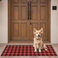 thumbnail image 4 of Red Black Checkerboard Checkered Pattern Door Rugs,Washable Non Slip Door Mats Indoor,Decorative Door Mats,Entry Mat Indoor for Entrance,Bedroom,Kitchen,Bathroom,16"x47", 4 of 5