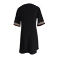 thumbnail image 2 of Gibobby Vestidos para Mujer Mujer Casual Half Mini vacaciones cuello en V vestidos cortos para mujer 2023(Negro,XL), 2 of 5