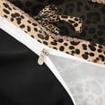 thumbnail image 4 of meiyoeat Fashion Leopard C Letter Bedding for Women Girls, Cheetah Print Bow Duvet Cover Full, Brown Black, Black Reversible, 3 Pieces, 1 Duvet Cover and 2 Pillowcases, 4 of 6