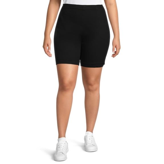 Just My Size Women's Plus Size 2 Pocket Pull-On Shorts