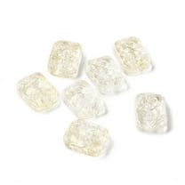 Transparent Spray Painted Glass Beads Rectangle Clear 18x13x5.5mm Hole: 1.4mm