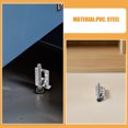 thumbnail image 3 of WEUVEB 4Ud Niveladores De Muebles Ajustables Plata Soporte Pesado Antideslizante Para Mesas Y Gabinetes, 3 of 8