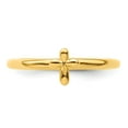 thumbnail image 5 of Auriga Fine Jewelry Sterling Silver Gold-plated Cross Ring for Women Size 5, 5 of 6