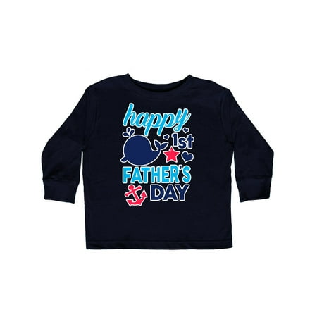 

Inktastic Nautical Themed Happy 1st Father s Day Gift Toddler Boy or Toddler Girl Long Sleeve T-Shirt
