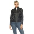 thumbnail image 1 of White Mark Blouson Biker pour Femme en Similicuir, 1 of 6