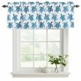 thumbnail image 2 of Blue Coastal Turtle Valances for Windows, Decorative Rod Pocket Window Valance Curtains, Ocean Beach Nautical Marine Life Short Curtain Drapes for Kitchen/Living Room, 2 Panels, 54" W x 18" L, 2 of 8