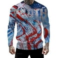 thumbnail image 2 of Men T-Shirt Independence Day Graphic Long Sleeve T-Shirt Suit American Patriotic Golfing Men For Male Travel Vacation, 2 of 3