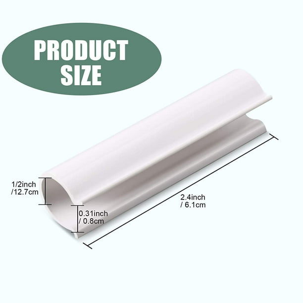 32 Pieces White Snap Clamp for PVC Pipe Greenhouses Row Covers