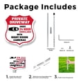 thumbnail image 3 of Private Driveway Shield Sign Under 24 Hour Video Surveillance By Night Vision Cameras 12 inch X 12 inch Shield Shaped Commercial Grade Plastic Sign with Aluminum Mounting Stake Weather, 3 of 8