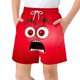 thumbnail image 1 of Pantalones cortos de bolsillo para niños con cordón elástico estampado casual traje de baño pantalones de cinco puntos, 1 of 8