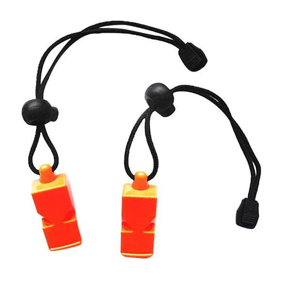 2pcs Whistle Outdoor Sports Pocket Whistle Loud Whistle Signal Whistle Orange