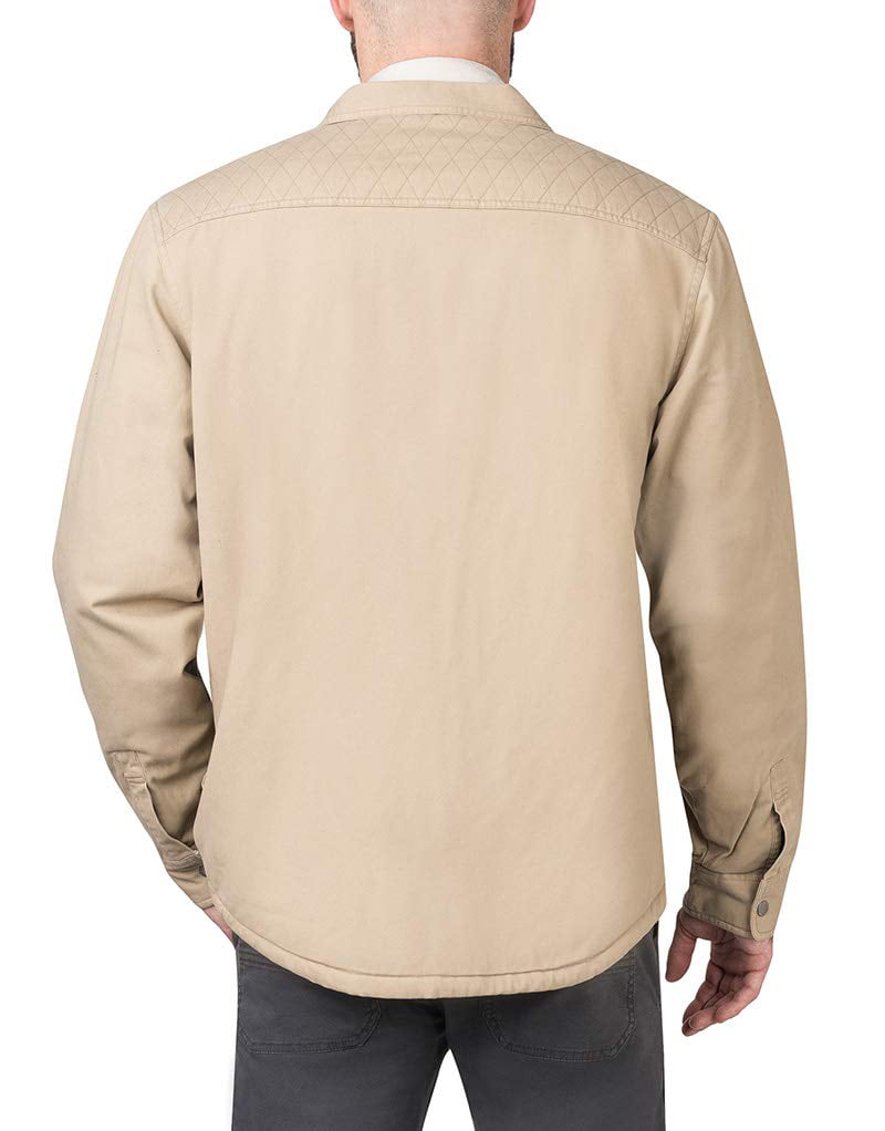The American Outdoorsman Sherpa Lined Twill Shirt Jackets for Men