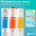 thumbnail image 2 of Express Water Whole House Water Filter, 3 Stage Water Filtration, Sediment, Polyphosphate Anti-Scale, Carbon Filters Includes Pressure Gauges, Easy Release, and 1 Inch Connections, 23.5" x 8.5" x 30", 2 of 7