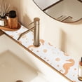 thumbnail image 2 of Yayeee Faucet Mat for Kitchen Sink 14.7" Diatomite Long Splash Guard Pad, White Seahorse, 2 of 7