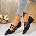 thumbnail image 6 of Womens Mesh Ballet Flats Mary Jane Fishnet Ballerina Buckle Strap Comfortable Causal Dress Shoes, 6 of 6