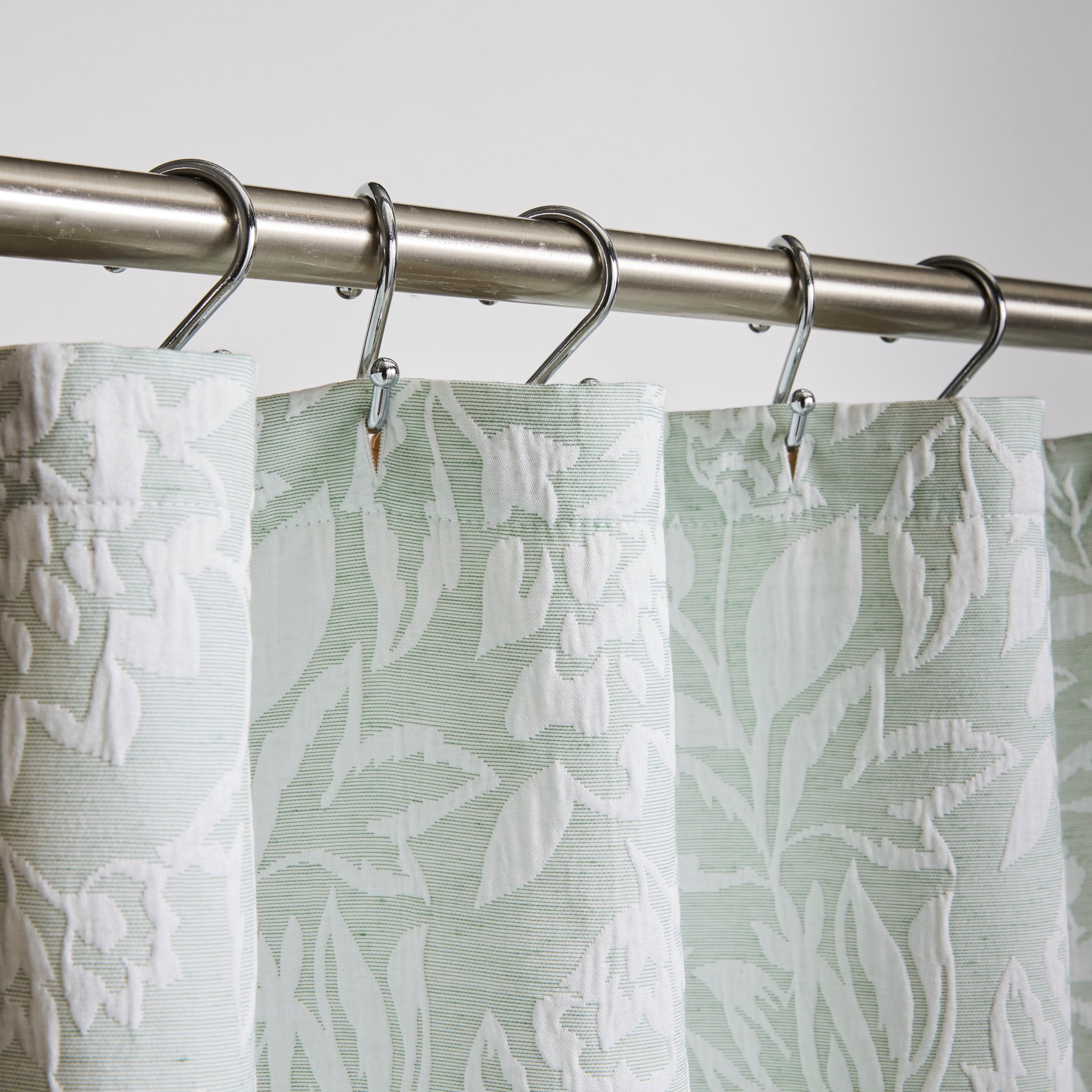 Better Homes & Gardens Floral Matelasse Shower Curtain, Green, 72 in x 72 in, 1 Piece